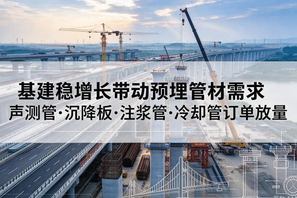 庆安基建稳增长带动预埋监测管材需求，声测管、沉降板、注浆管订单持续放量
