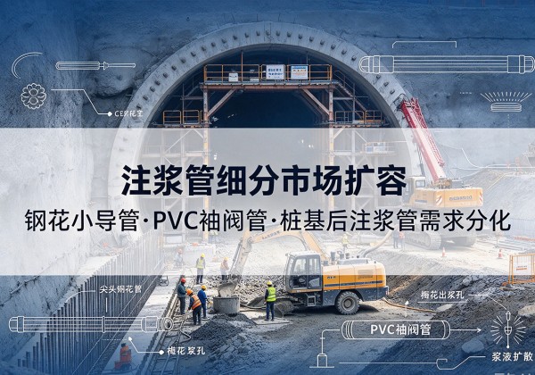 庆安注浆管细分市场扩容，隧道钢花小导管、PVC 袖阀管、桩基后注浆管需求分化